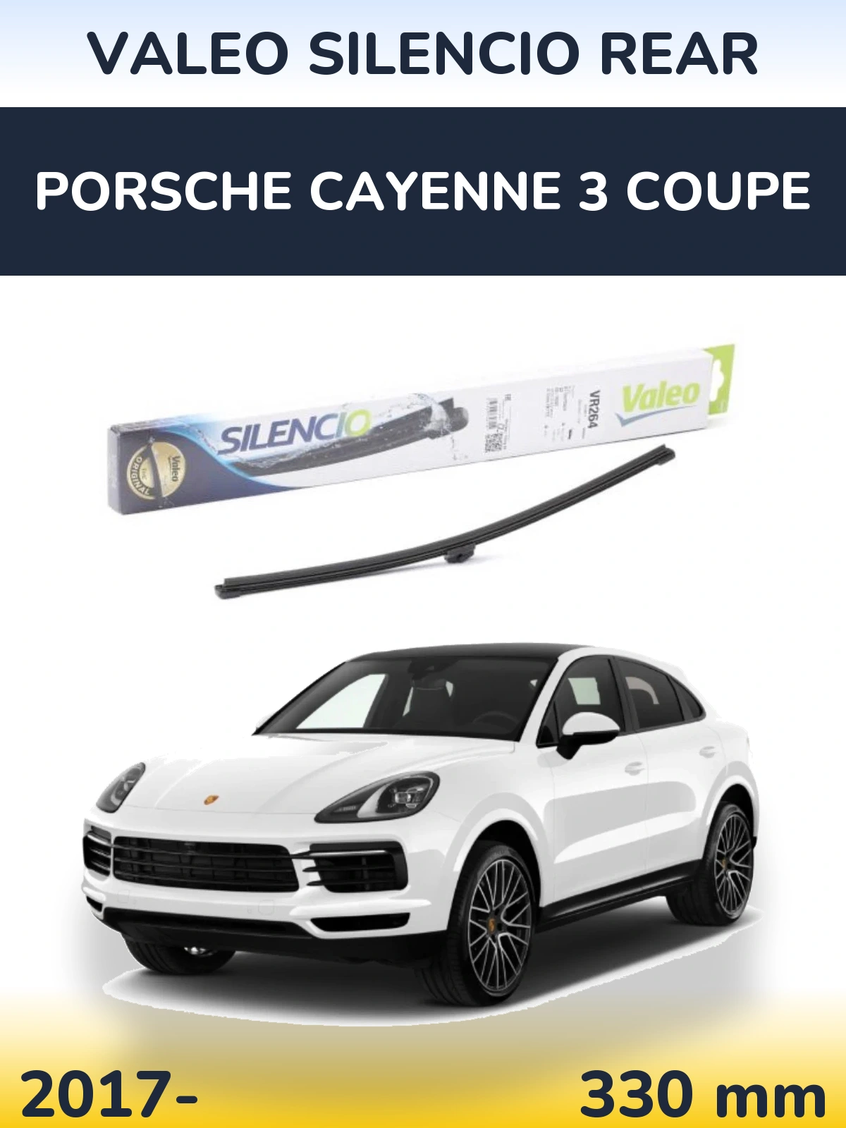 Zadní stěrač Valeo Silencio Rear 320 mm pro Porsche Cayenne 3 Coupe 2017-2026