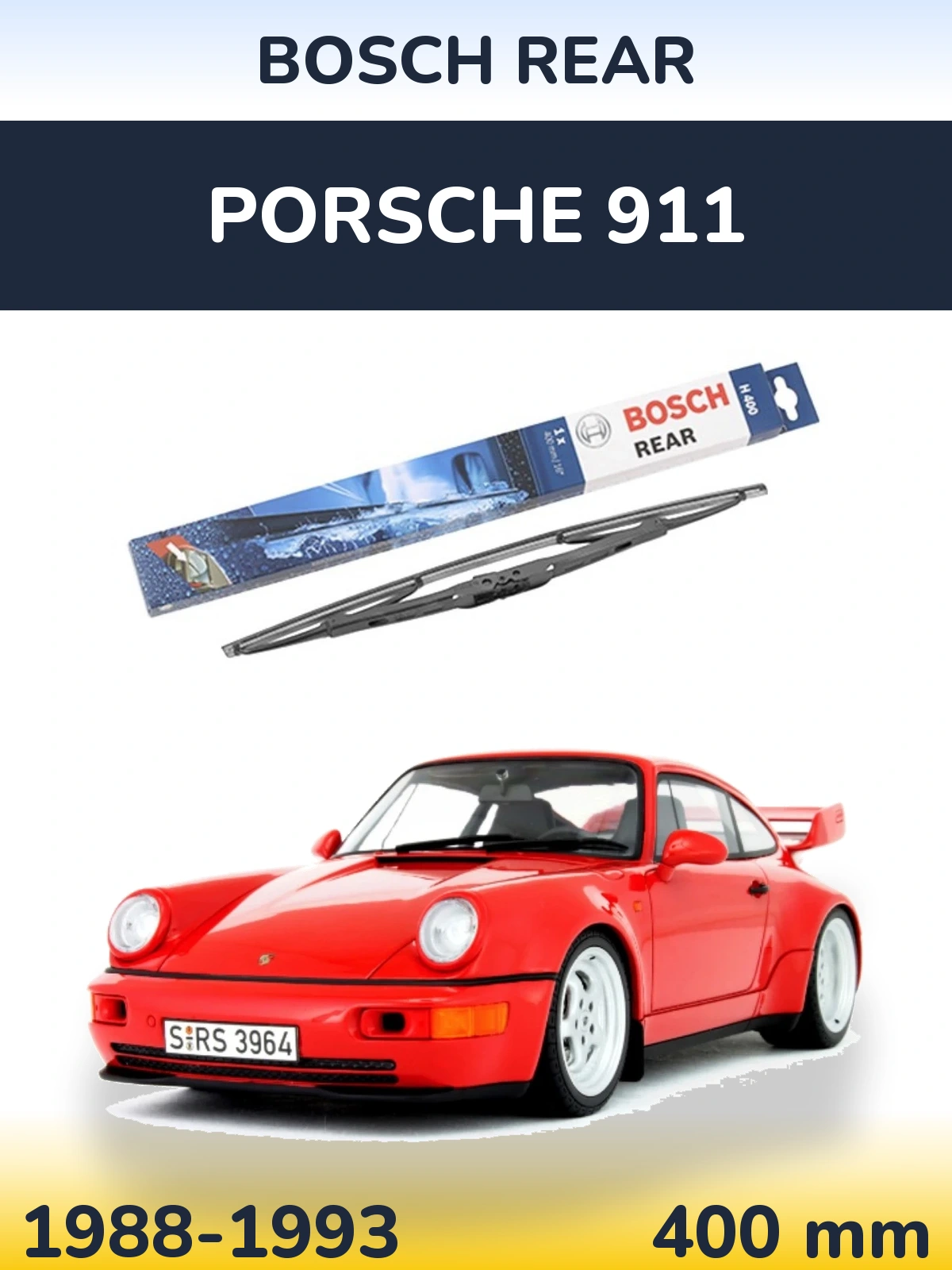 Задня щітка BOSCH Rear 400 мм для Porsche 911 1988-1993