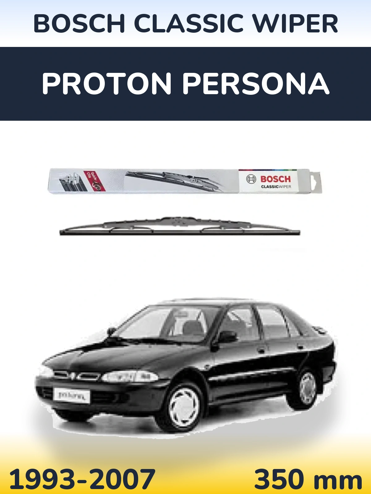 Zadní stěrač BOSCH Classic Wiper 340 mm pro Proton Persona 1993-2007