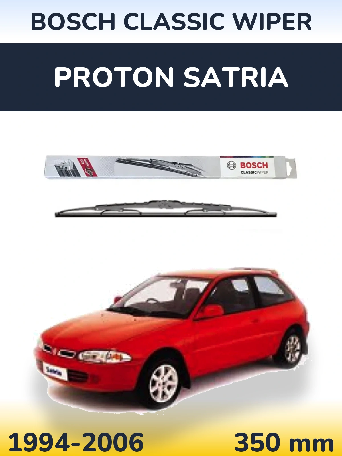 Zadní stěrač BOSCH Classic Wiper 340 mm pro Proton Satria 1994-2006