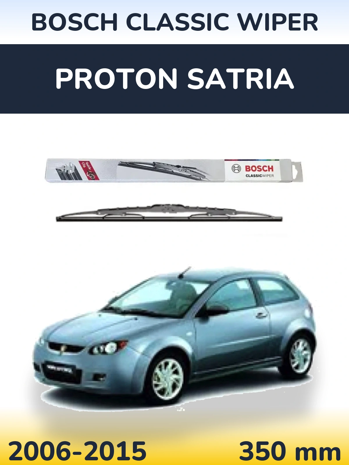 Zadní stěrač BOSCH Classic Wiper 340 mm pro Proton Satria 2006-2015