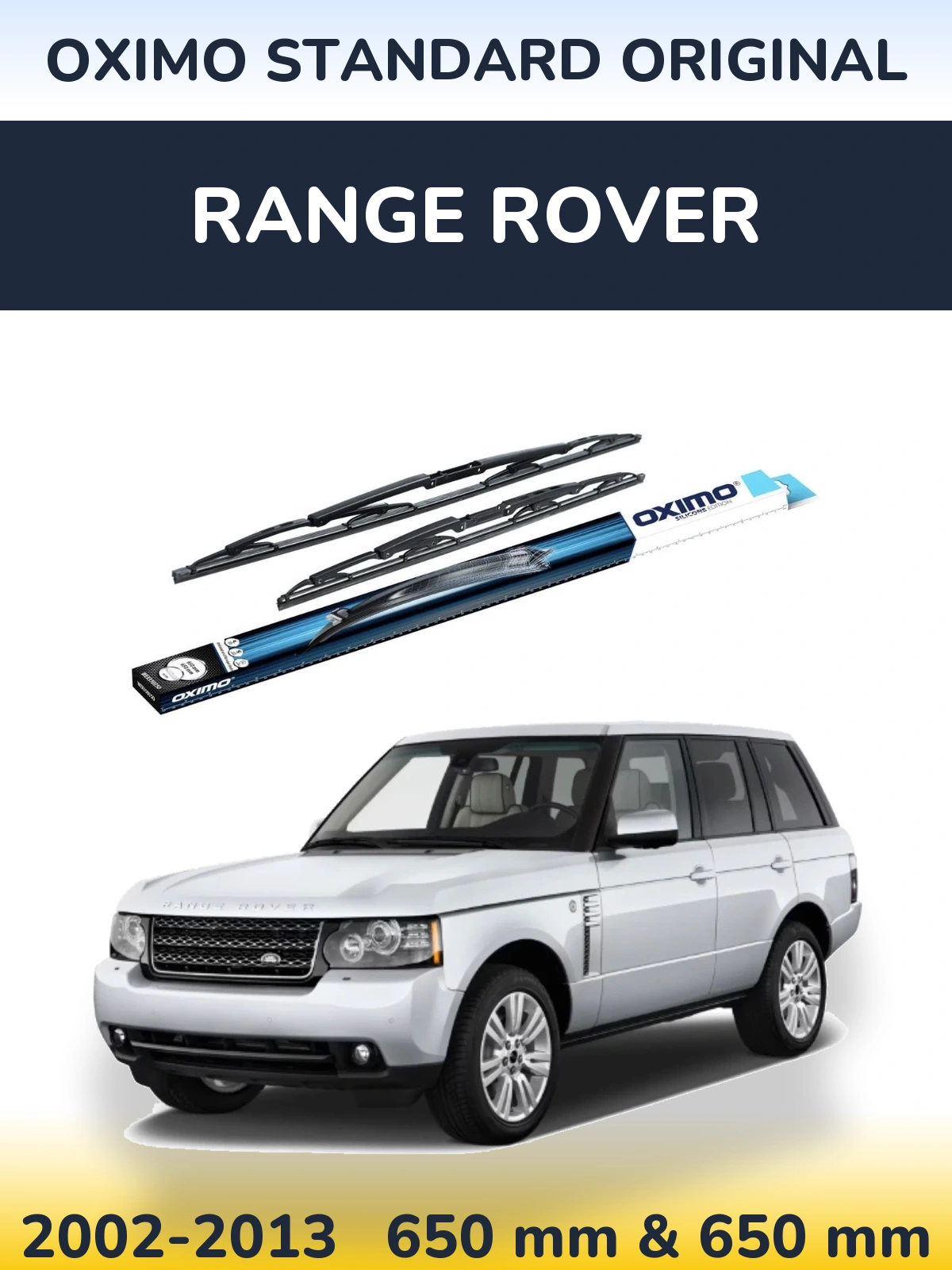 Sada předních stěračů Oximo Standard Original 650 a 650 mm pro Range Rover  2002-2013