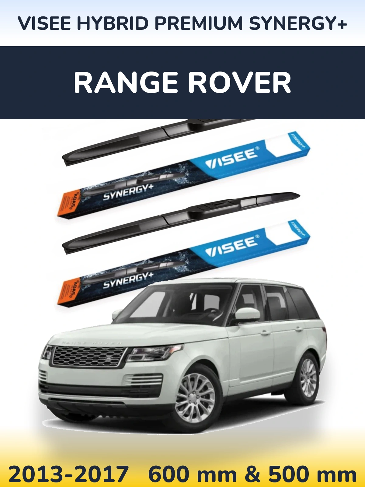 Sada předních stěračů VISEE HYBRID PREMIUM SYNERGY+ 600 a 500 mm pro Range Rover  2013-2017