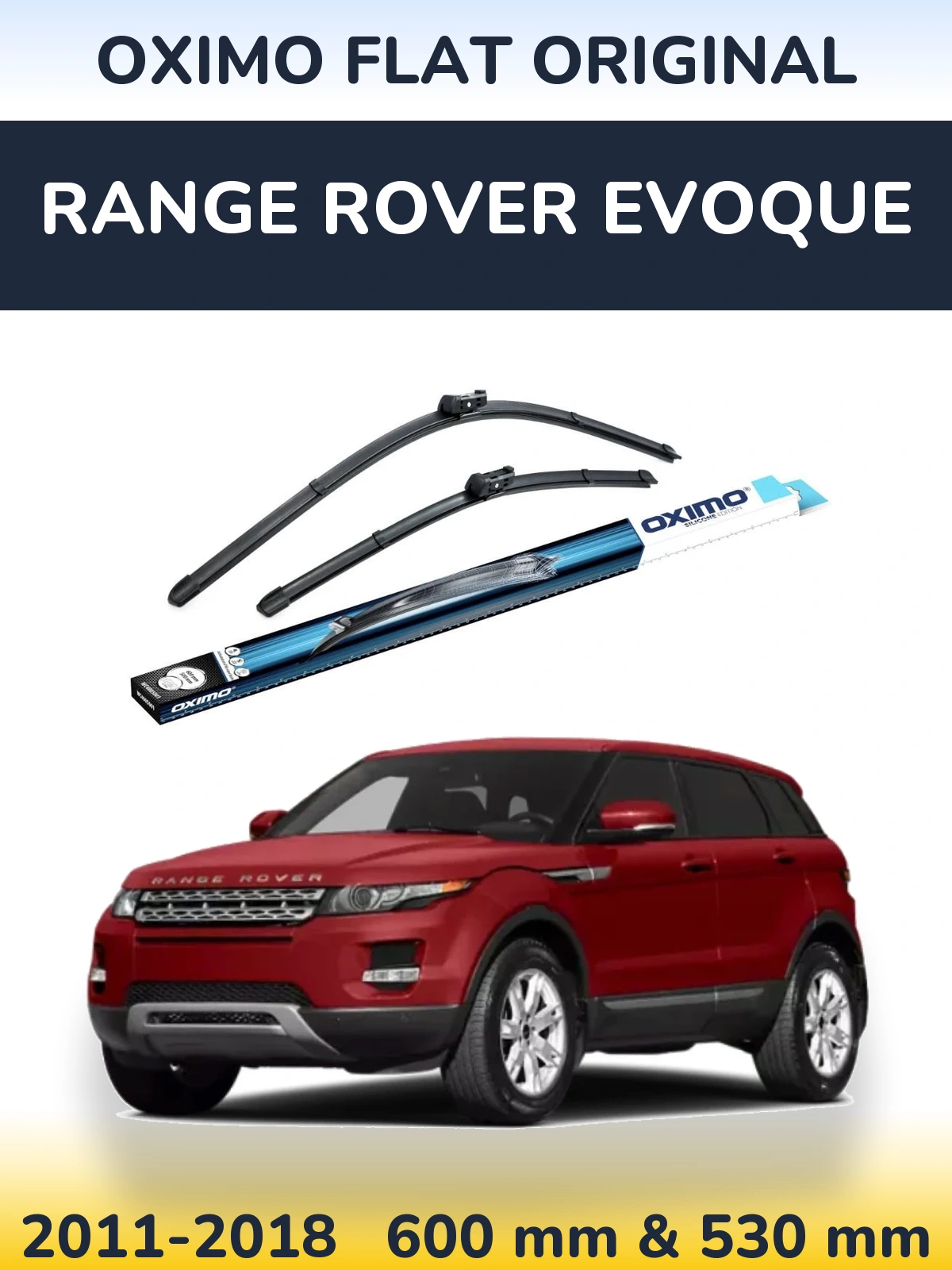 Sada předních stěračů Oximo Flat Original 600 a 500 mm pro Range Rover Evoque 2011-2018