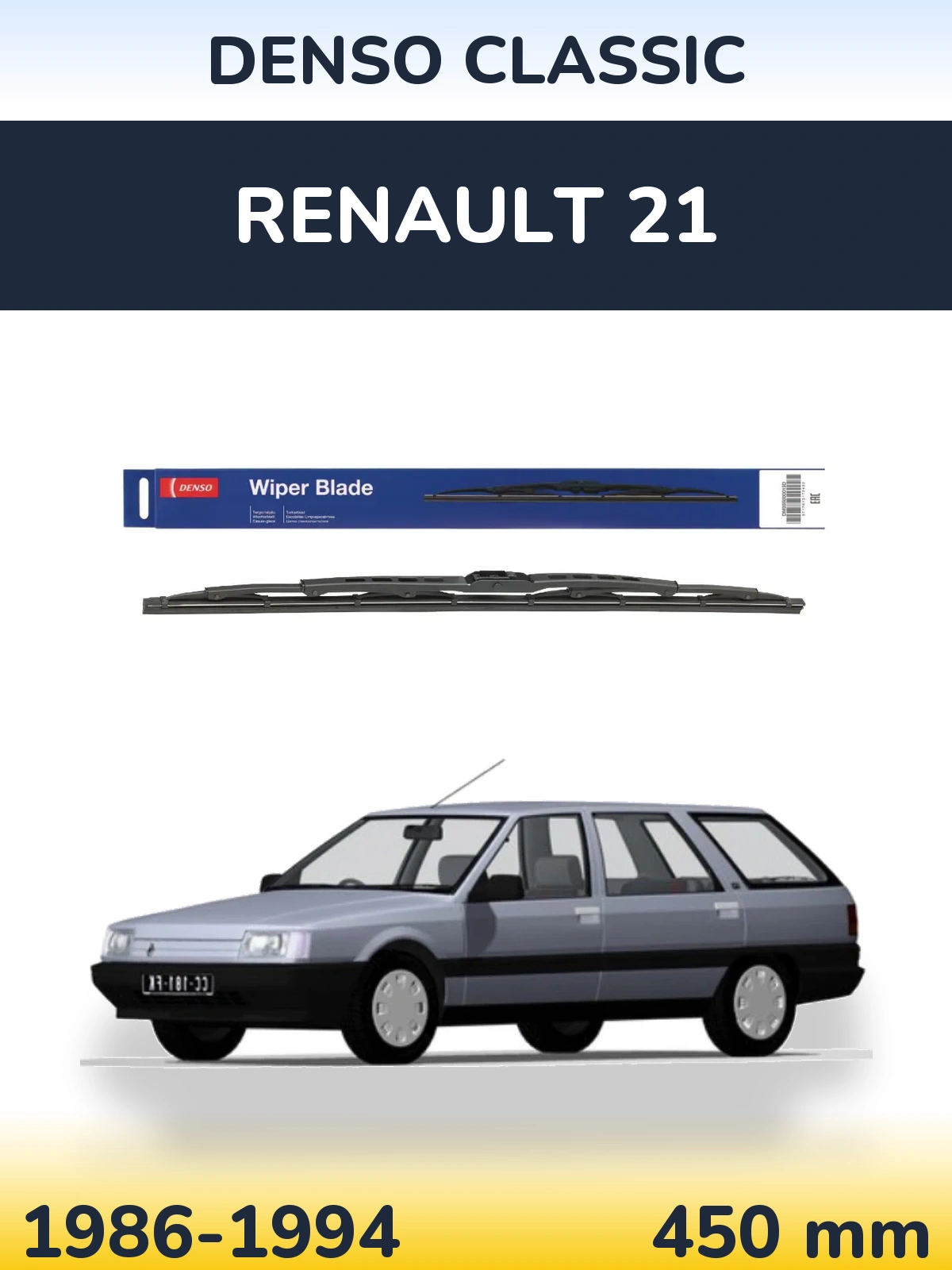 Zadní stěrač Denso Classic 450 mm pro Renault 21 1986-1994