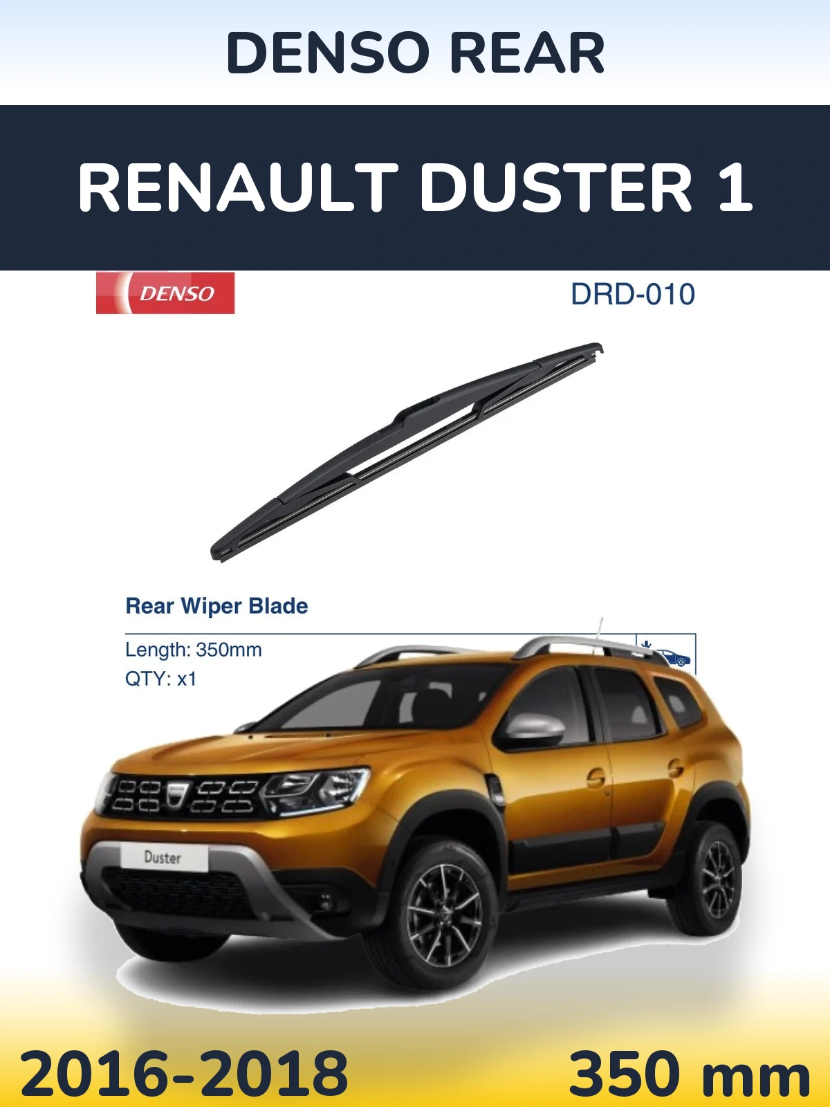 Zadní stěrač Denso Rear 350 mm pro Renault Duster 1 2016-2018