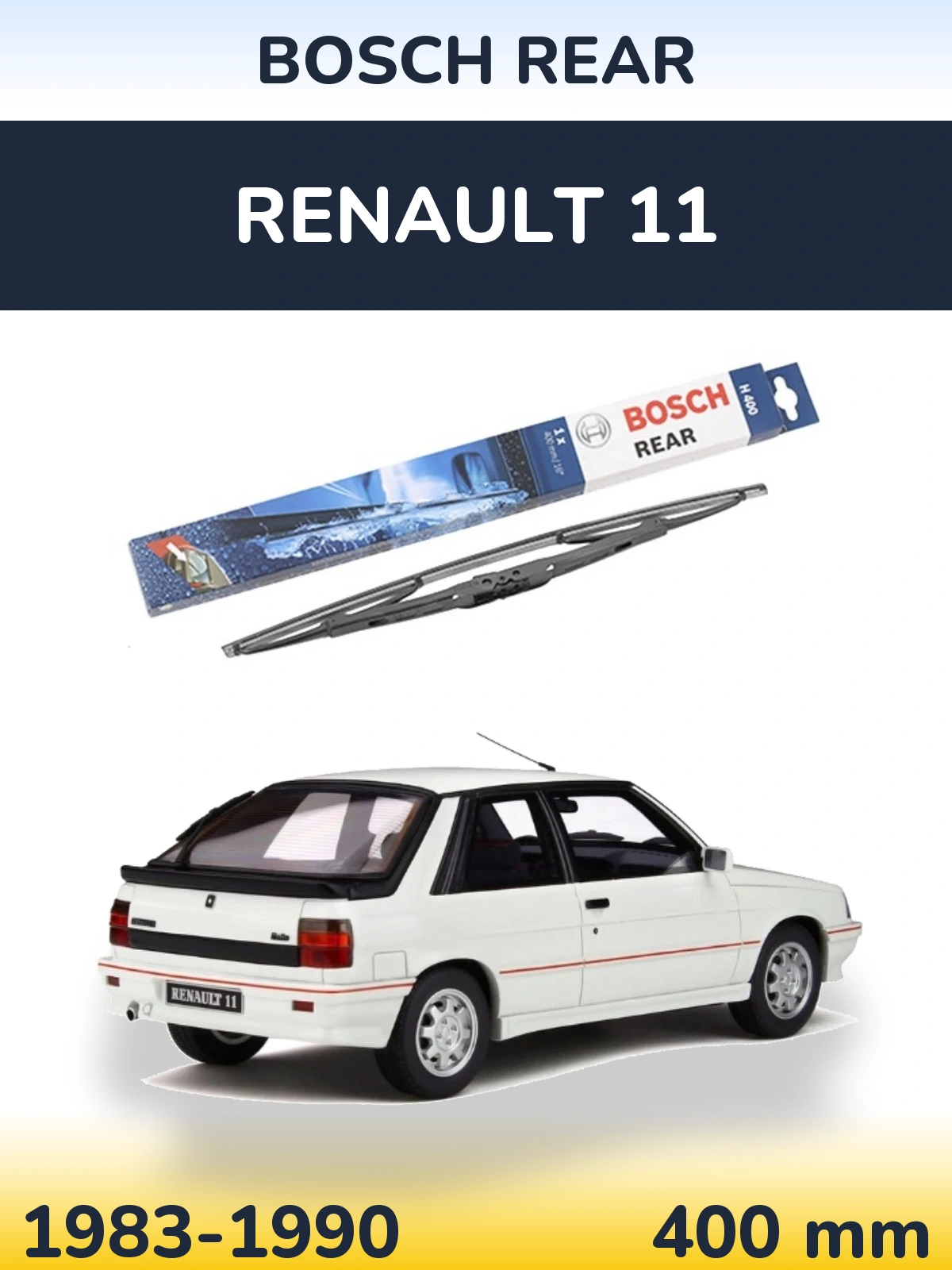 Zadní stěrač BOSCH Rear 400 mm pro Renault 11 1983-1990