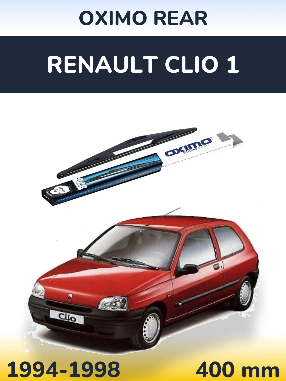 Zadní stěrač Oximo Rear 400 mm pro Renault Clio 1 1994-1998