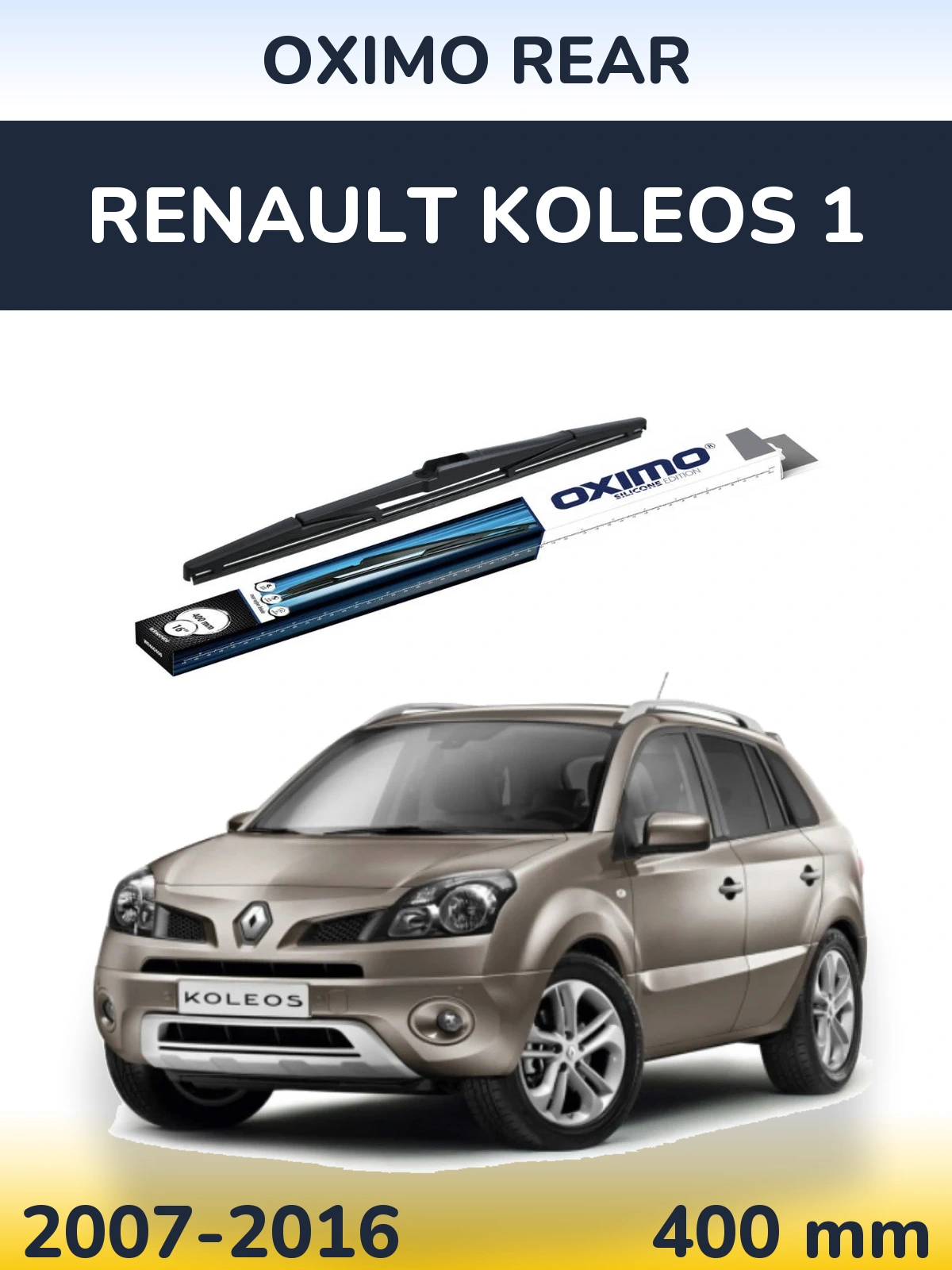 Zadní stěrač Oximo Rear 400 mm pro Renault Koleos 1 2007-2016