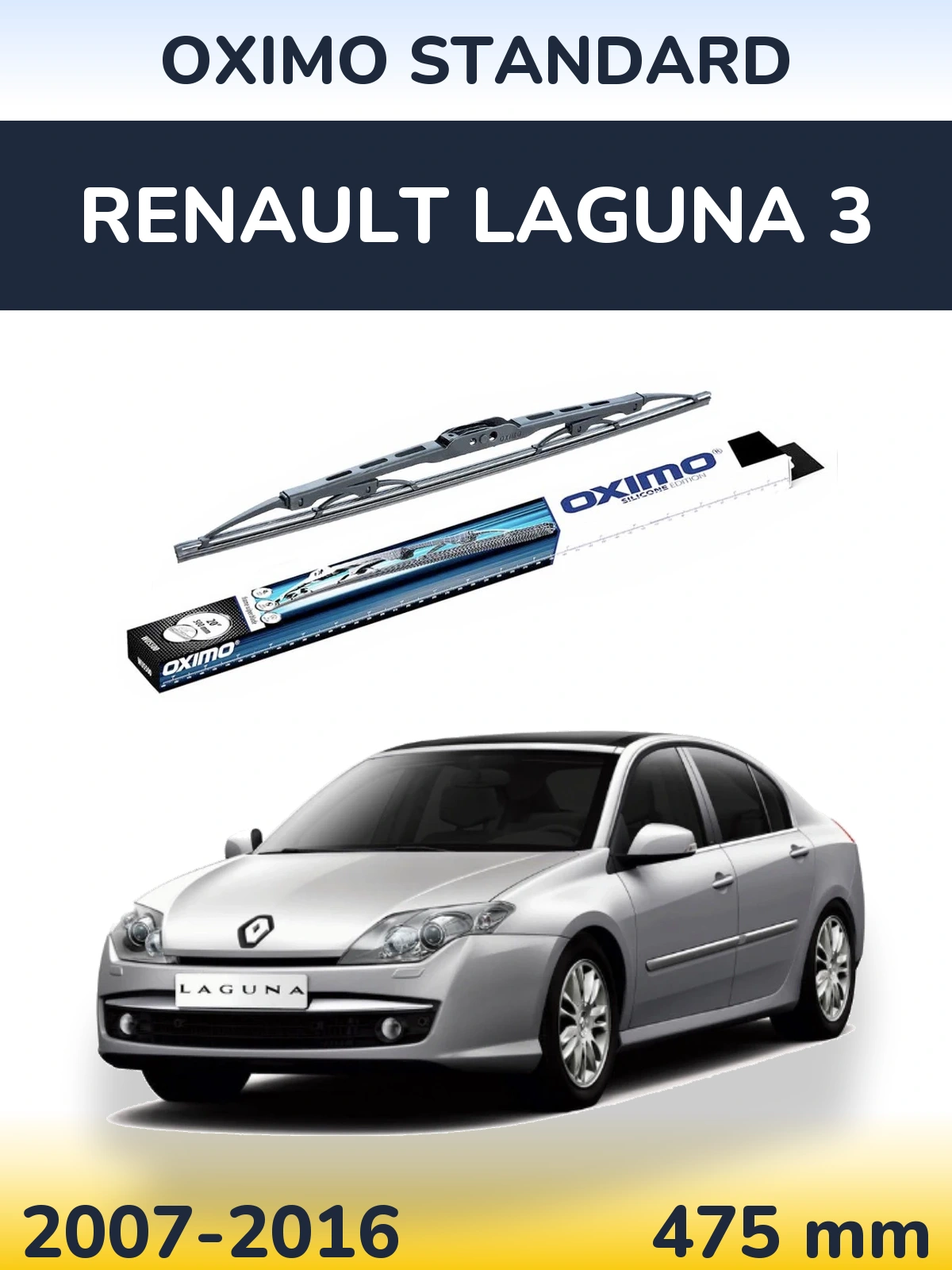 Zadní stěrač Oximo Standard 475 mm pro Renault Laguna 3 2007-2016