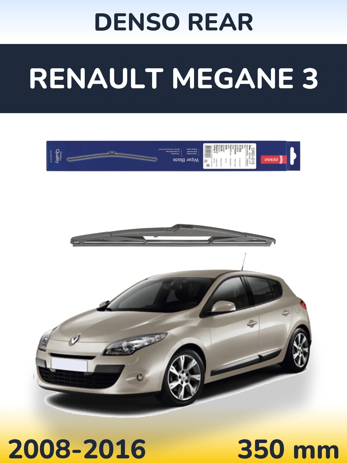 Zadní stěrač Denso Rear 350 mm pro Renault Megane 3 2008-2016