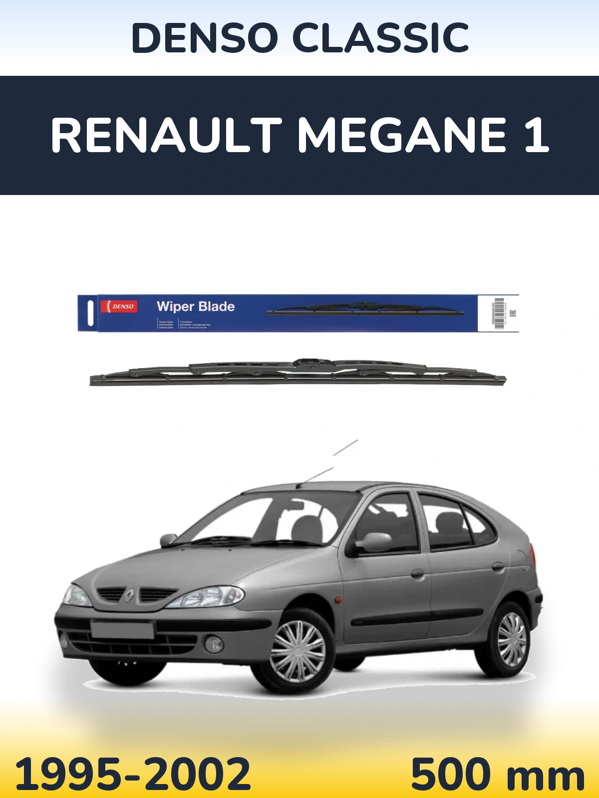 Zadní stěrač Denso Classic 500 mm pro Renault Megane 1 1995-2002
