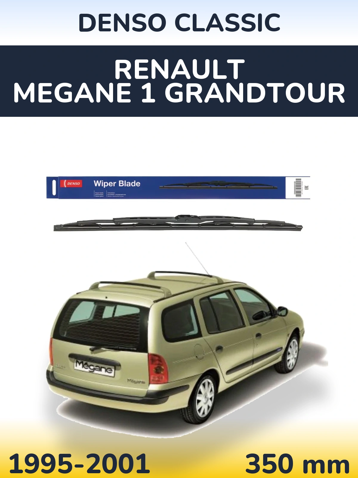 Zadní stěrač Denso Classic 350 mm pro Renault Megane 1 Grandtour 1995-2001