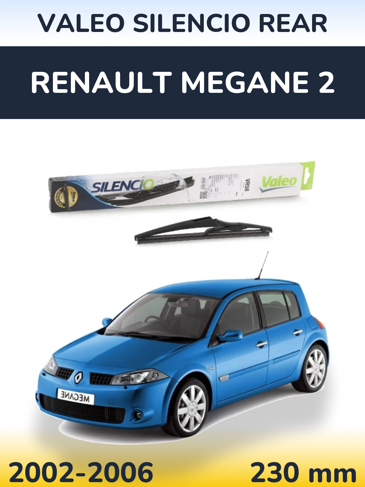 Zadní stěrač Valeo Silencio Rear 240 mm pro Renault Megane 2 2002-2006
