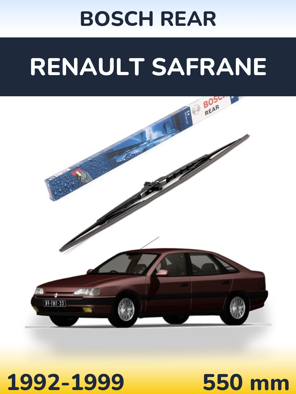 Задня щітка BOSCH Rear 550 мм для Renault Safrane 1992-1999