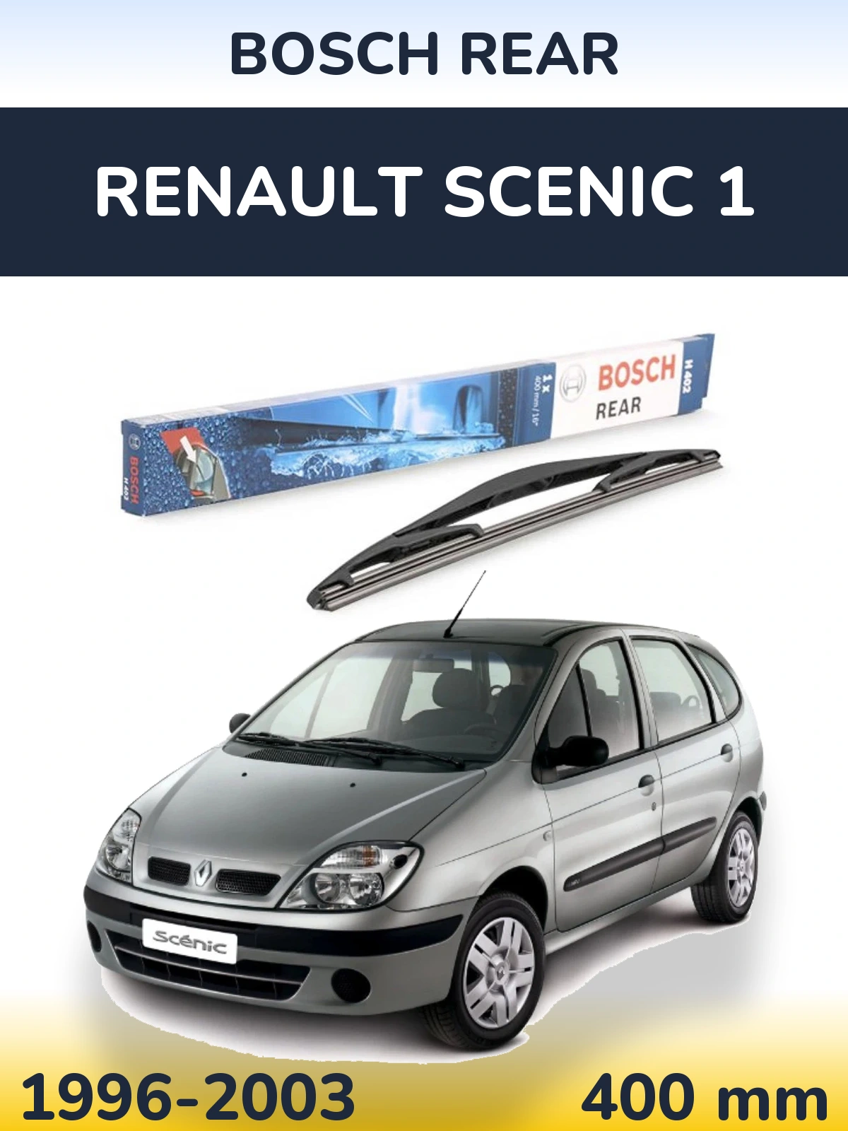 Задня щітка BOSCH Rear 400 мм для Renault Scenic 1 1996-2003