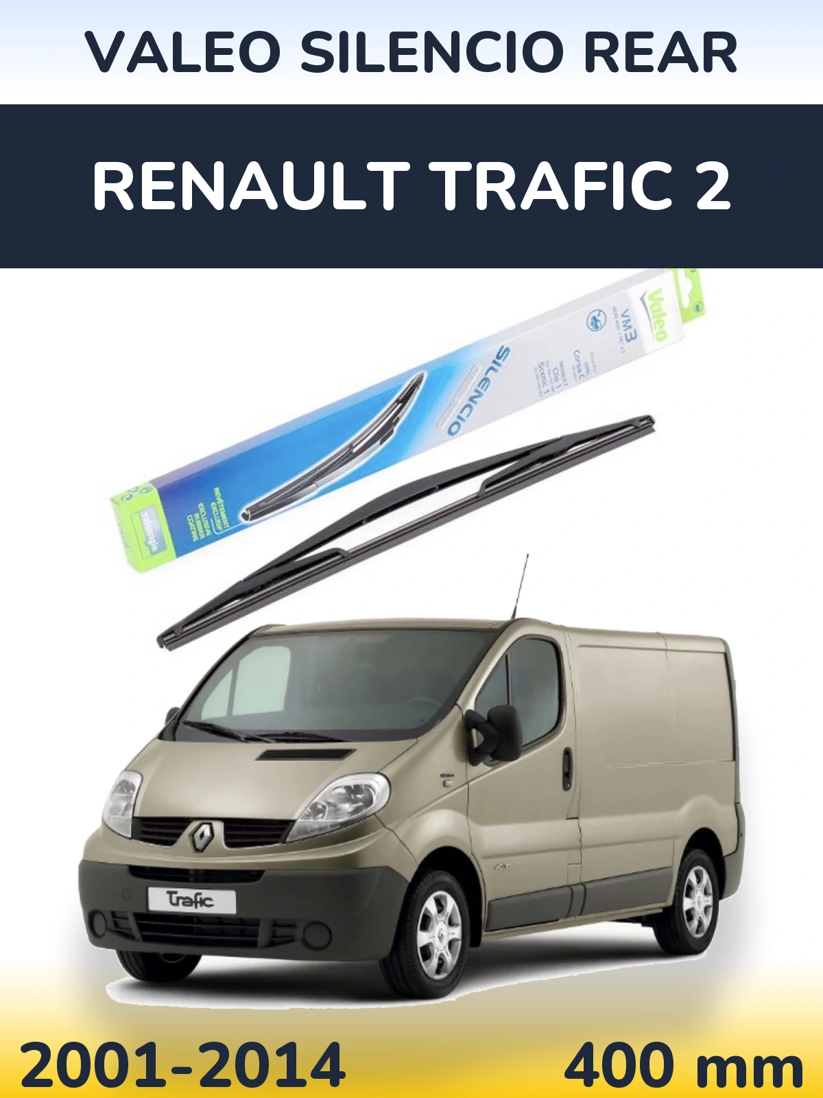 Zadní stěrač Valeo Silencio Rear 400 mm pro Renault Trafic 2 2001-2014
