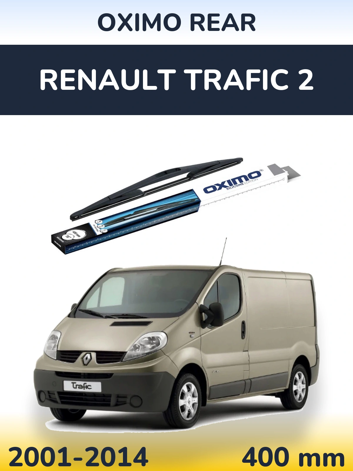 Zadní stěrač Oximo Rear 400 mm pro Renault Trafic 2 2001-2014