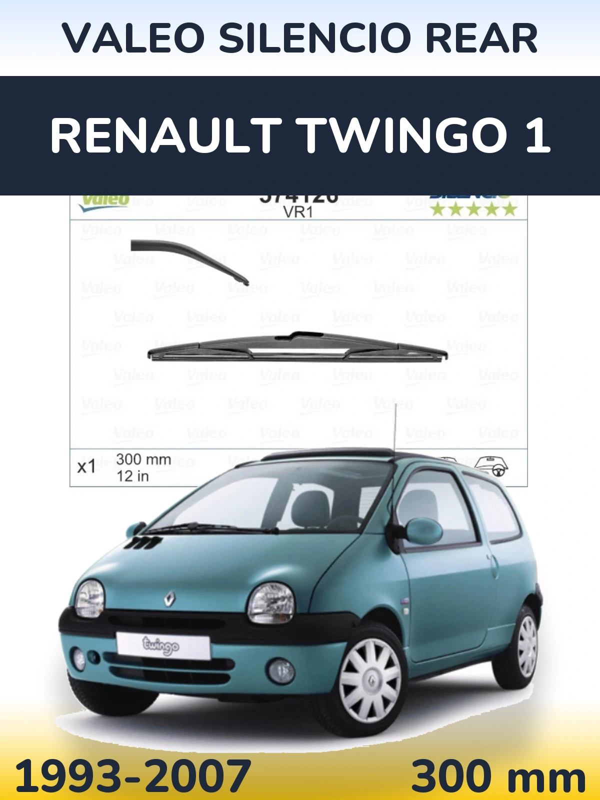 Задня щітка Valeo Silencio Rear 300 мм для Renault Twingo 1 1993-2007