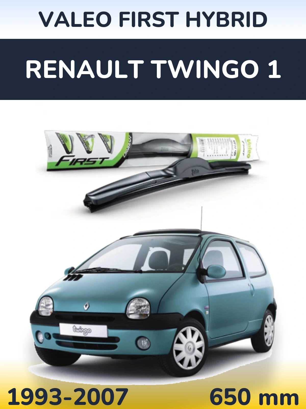 Přední stěrač Valeo First Hybrid 650 mm pro Renault Twingo 1 1993-2007