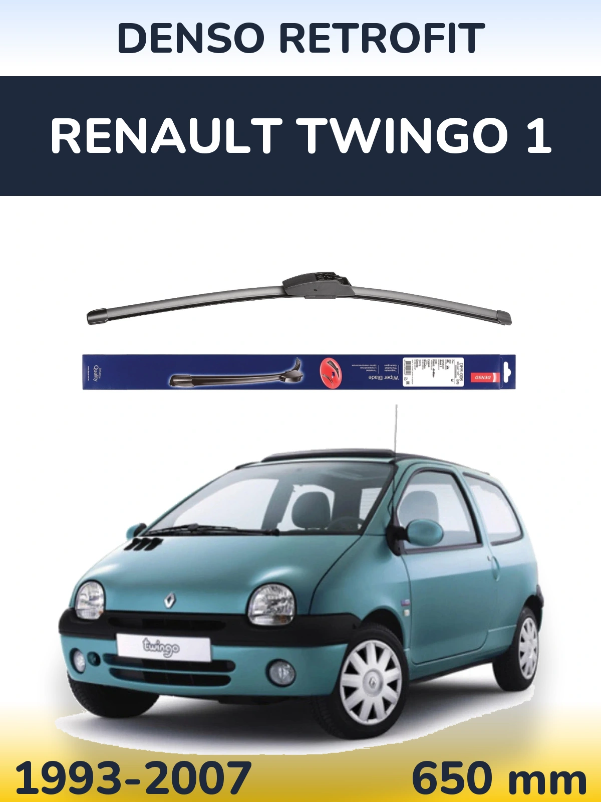 Передня щітка Denso Retrofit 650 мм для Renault Twingo 1 1993-2007