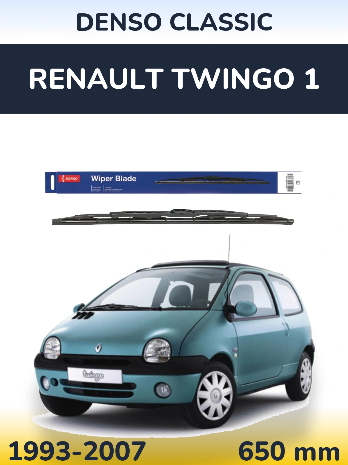 Передня щітка Denso Classic 650 мм для Renault Twingo 1 1993-2007