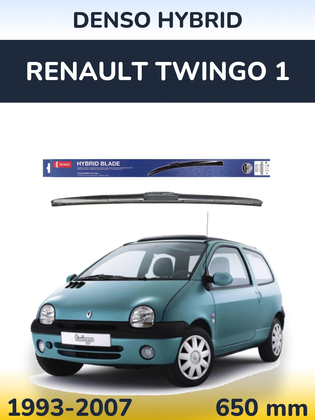 Přední stěrač Denso Hybrid 650 mm pro Renault Twingo 1 1993-2007