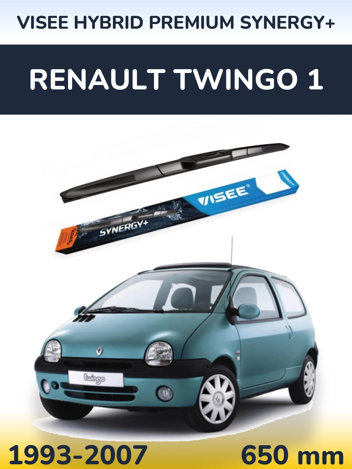Přední stěrač VISEE HYBRID PREMIUM SYNERGY+ 650 mm pro Renault Twingo 1 1993-2007