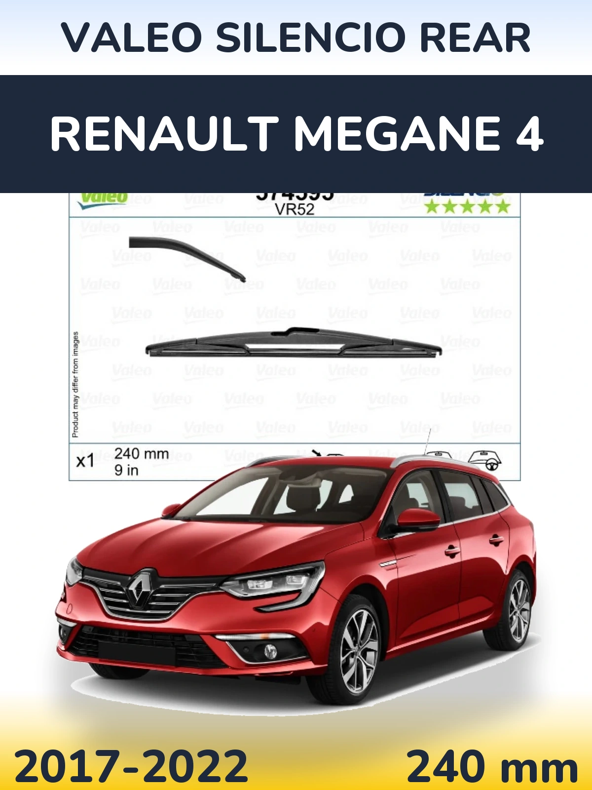 Zadní stěrač Valeo Silencio Rear 240 mm pro Renault Megane 4 2017-2022