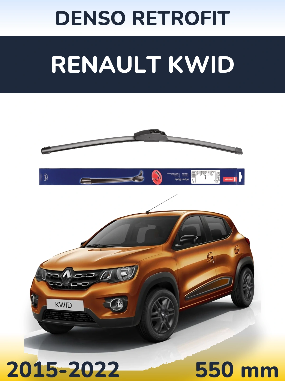 Přední stěrač Denso Retrofit 550 mm pro Renault Kwid 2015-2022