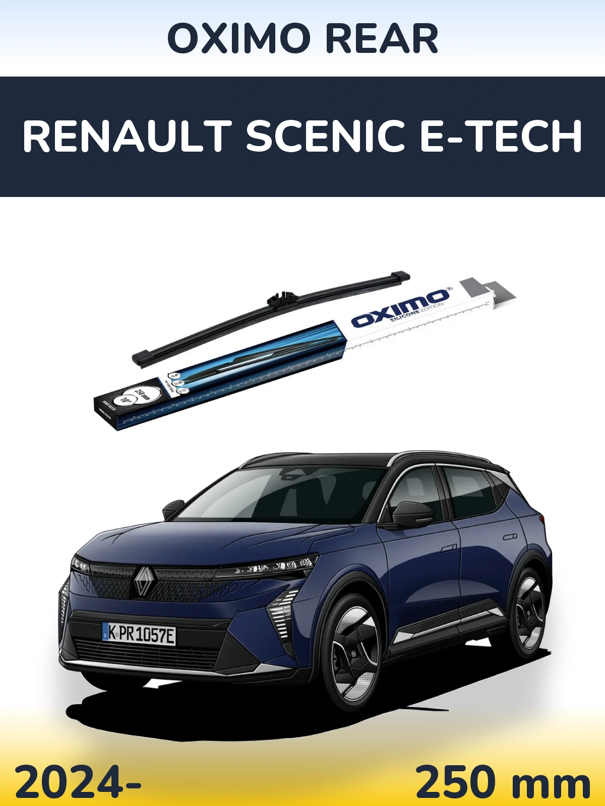 Zadní stěrač Oximo Rear 250 mm pro Renault Scenic E-Tech 2024-2026