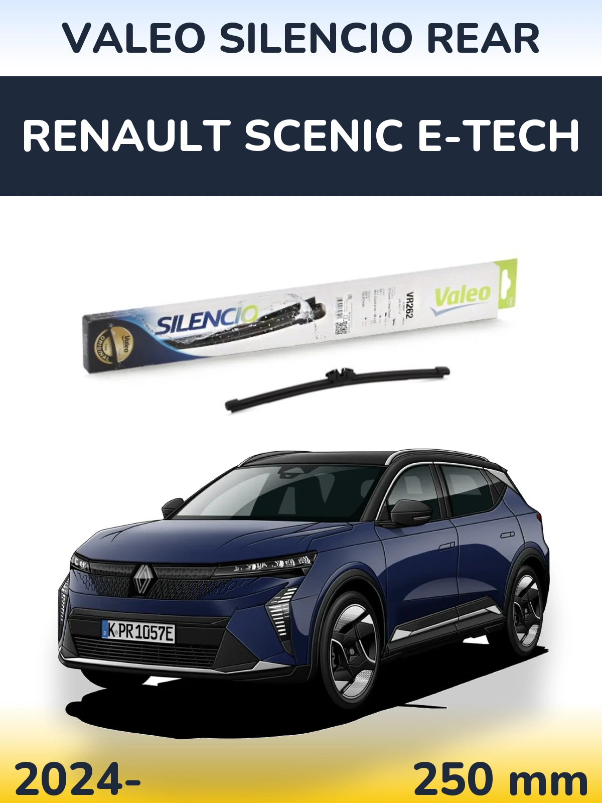 Zadní stěrač Valeo Silencio Rear 240 mm pro Renault Scenic E-Tech 2024-2026