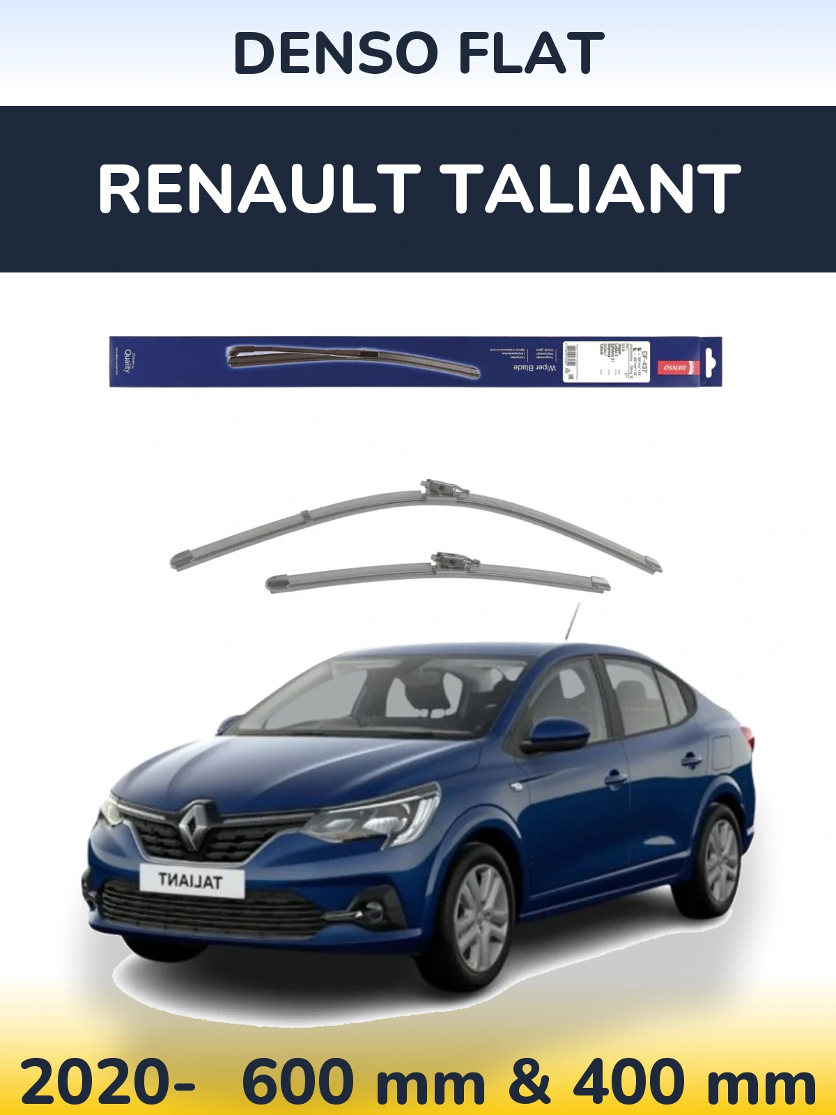 Sada předních stěračů Denso Flat 600 a 400 mm pro Renault Taliant 2020-2026