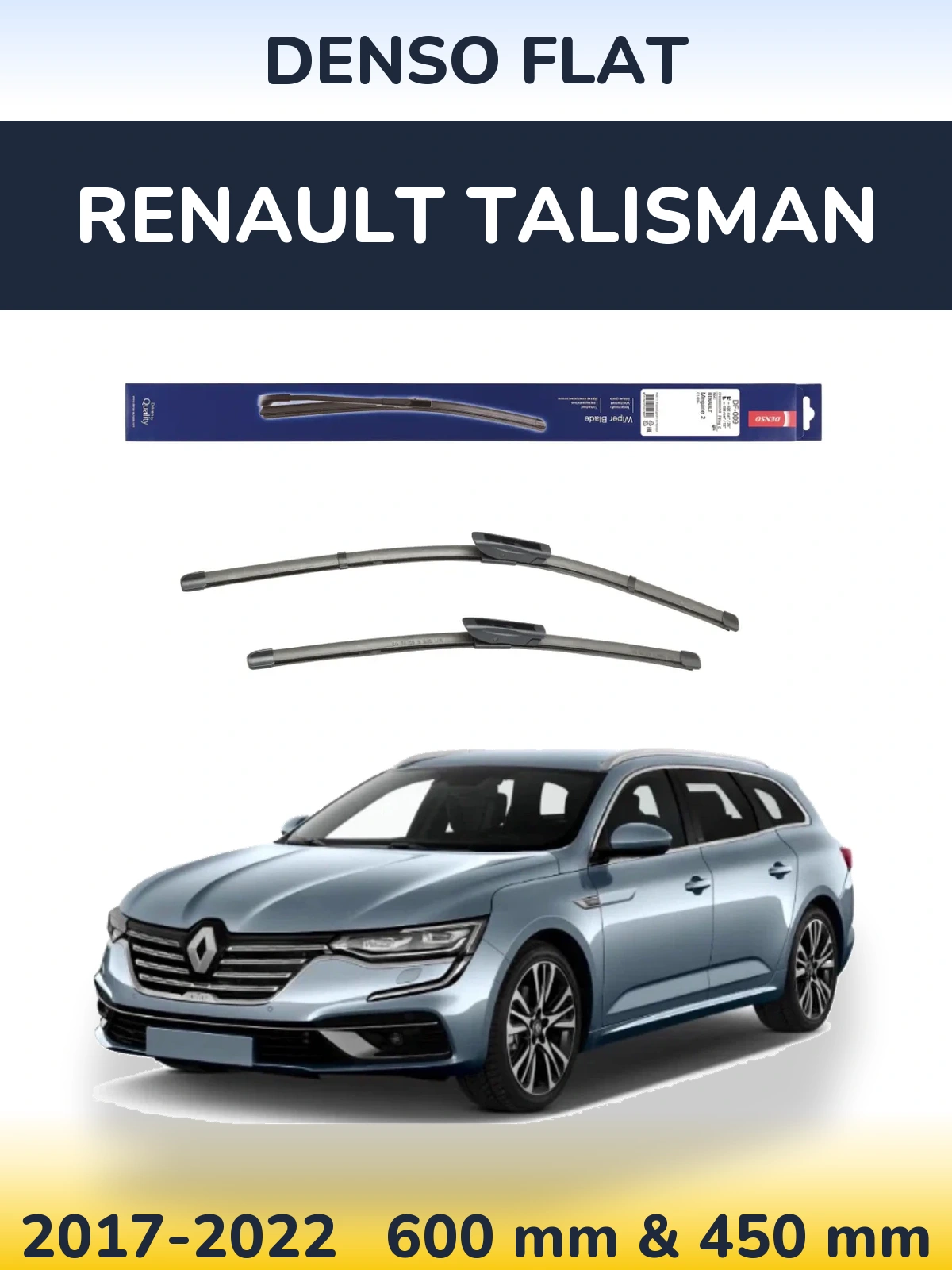 Sada předních stěračů Denso Flat 600 a 450 mm pro Renault Talisman 2017-2022