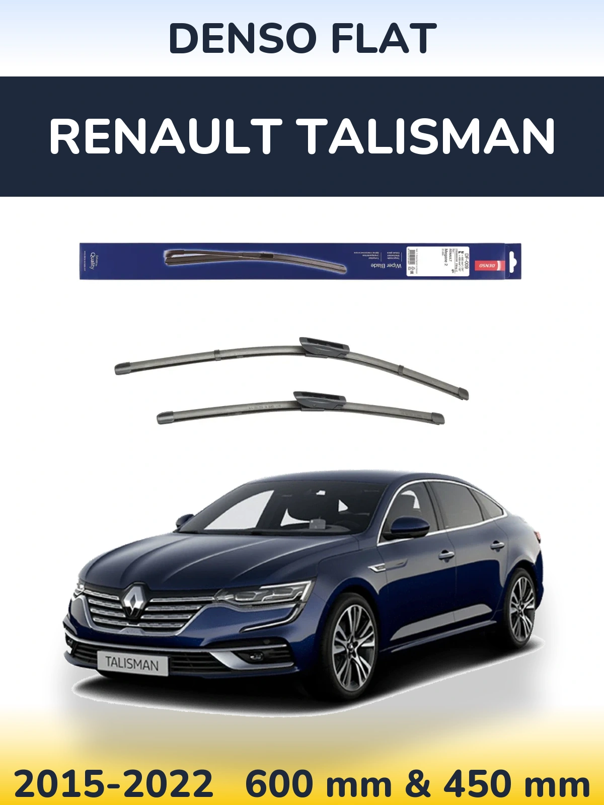 Sada předních stěračů Denso Flat 600 a 450 mm pro Renault Talisman 2015-2022