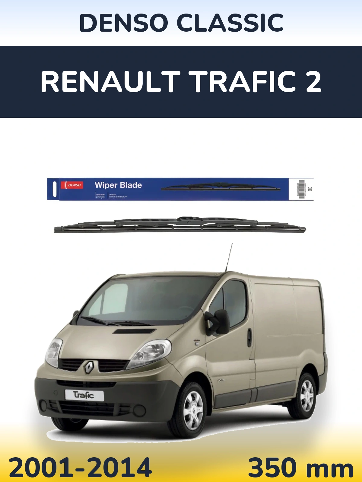 Zadní stěrač Denso Classic 350 mm pro Renault Trafic 2 2001-2014
