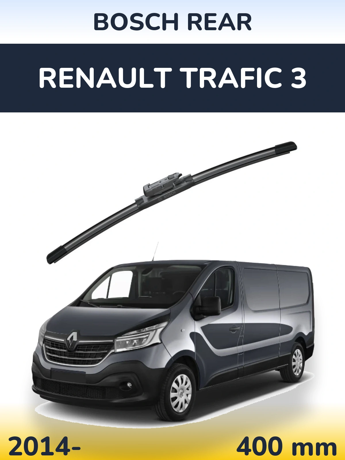 Zadní stěrač BOSCH Rear 400 mm pro Renault Trafic 3 2014-2026