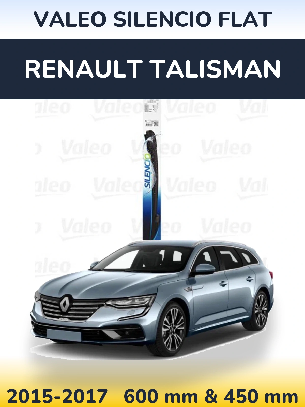 Sada předních stěračů Valeo Silencio Flat 600 a 450 mm pro Renault Talisman 2015-2017