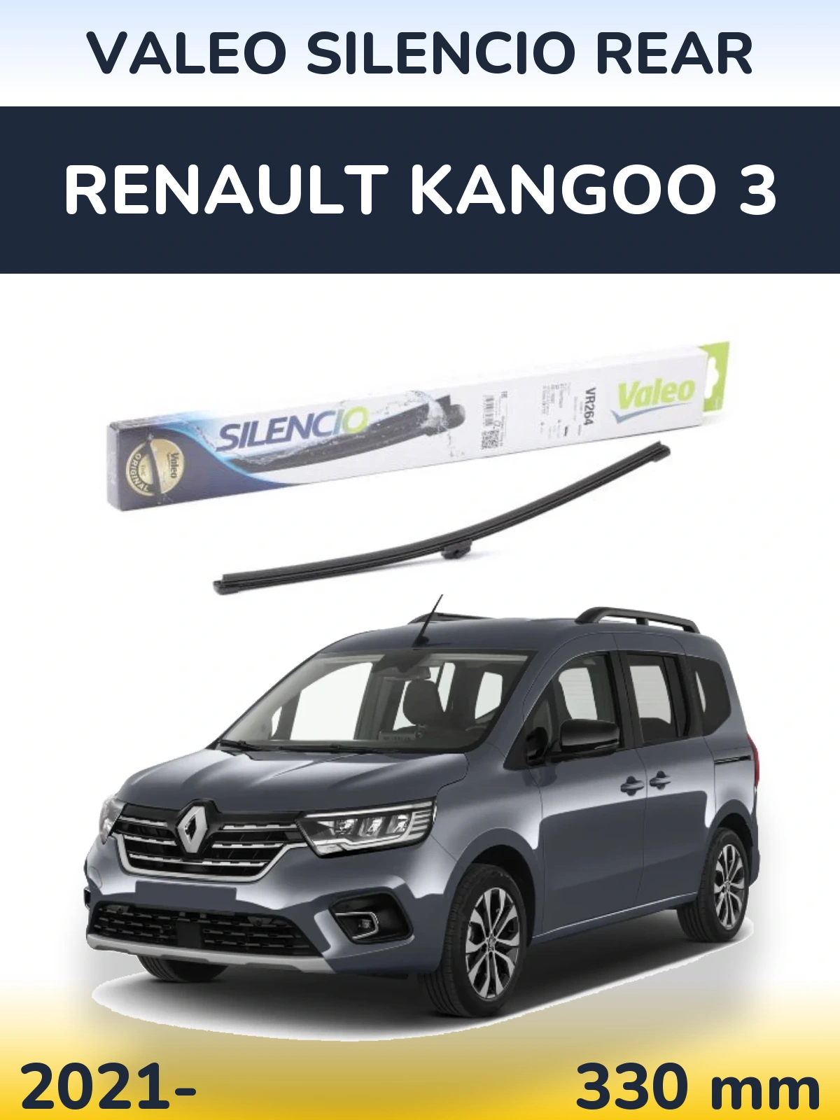 Zadní stěrač Valeo Silencio Rear 320 mm pro Renault Kangoo 3 2021-2026
