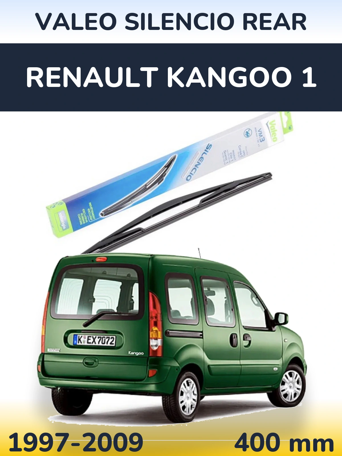 Zadní stěrač Valeo Silencio Rear 400 mm pro Renault Kangoo 1 1997-2009