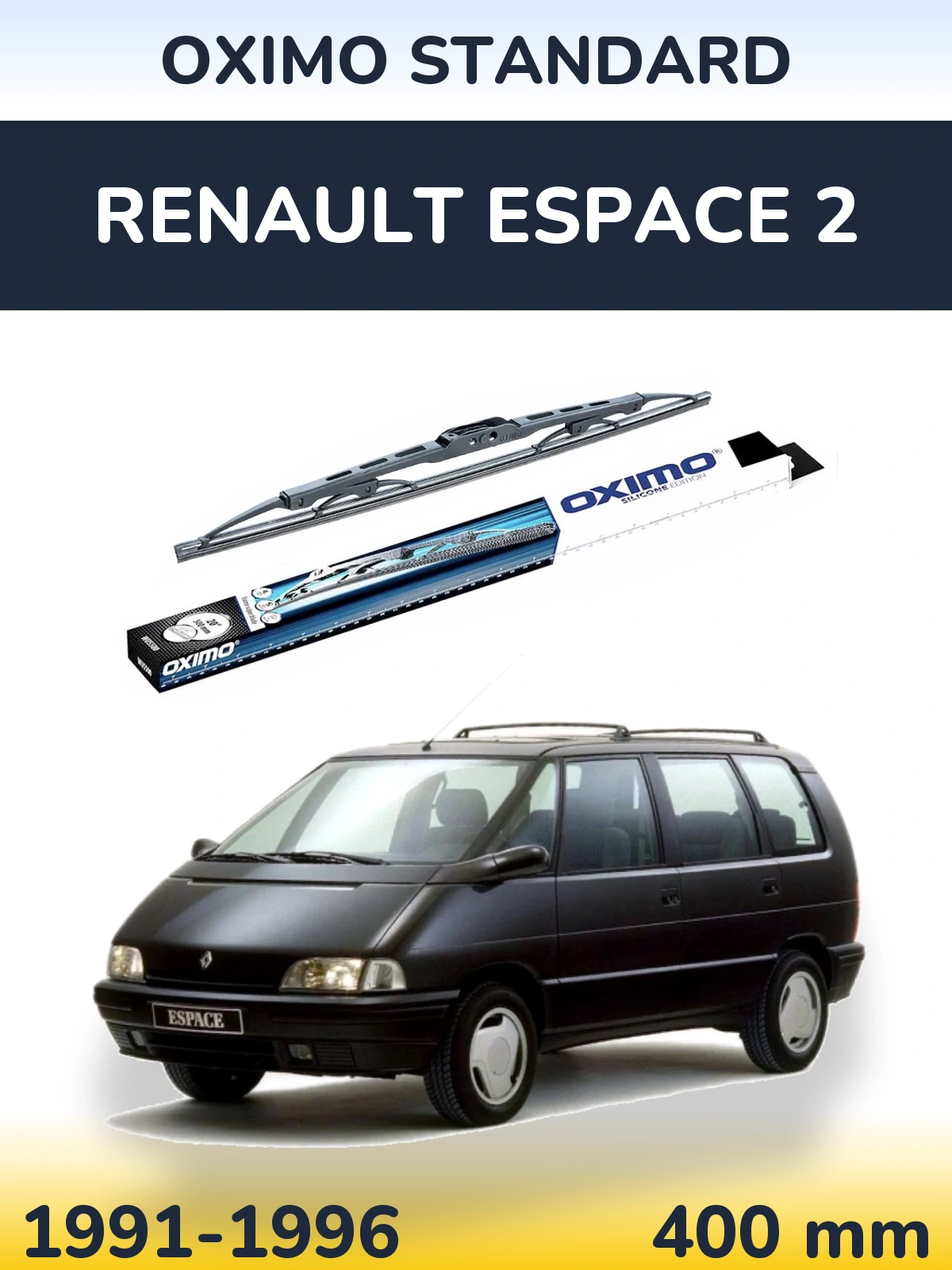 Zadní stěrač Oximo Standard 400 mm pro Renault Espace 2 1991-1996