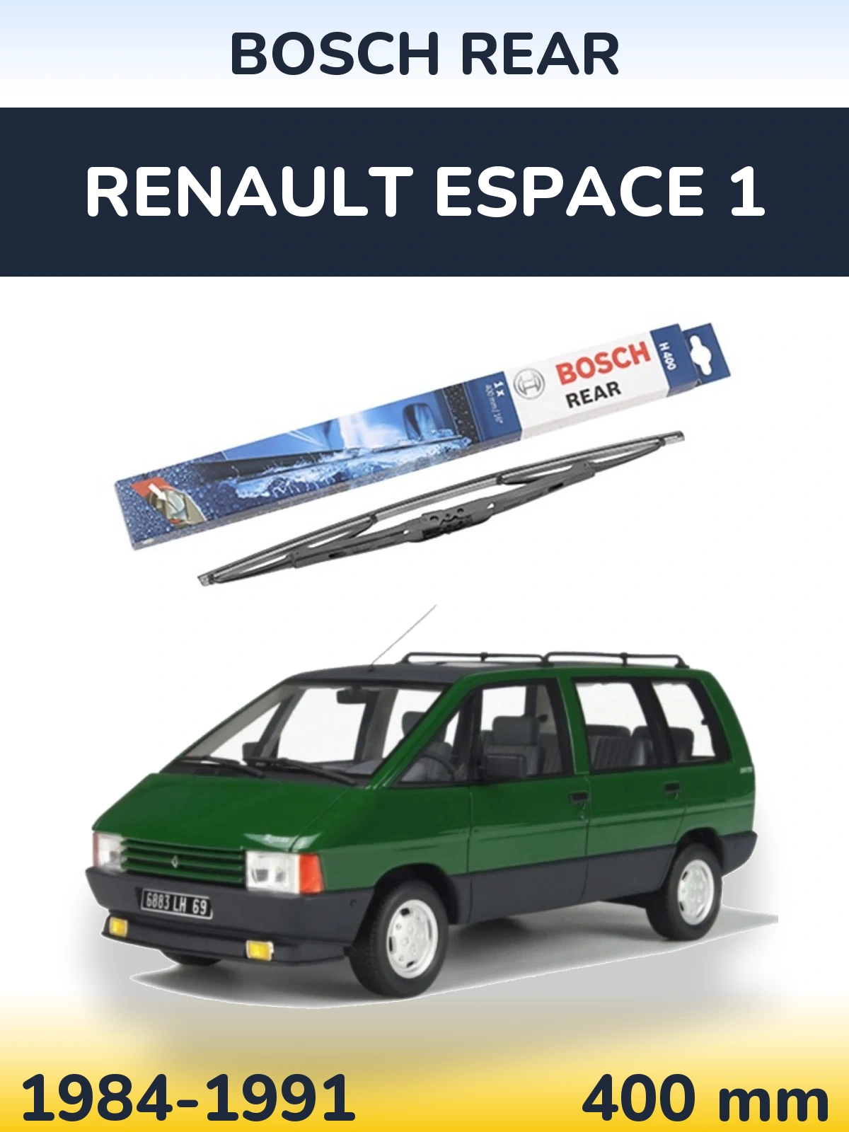 Zadní stěrač BOSCH Rear 400 mm pro Renault Espace 1 1984-1991