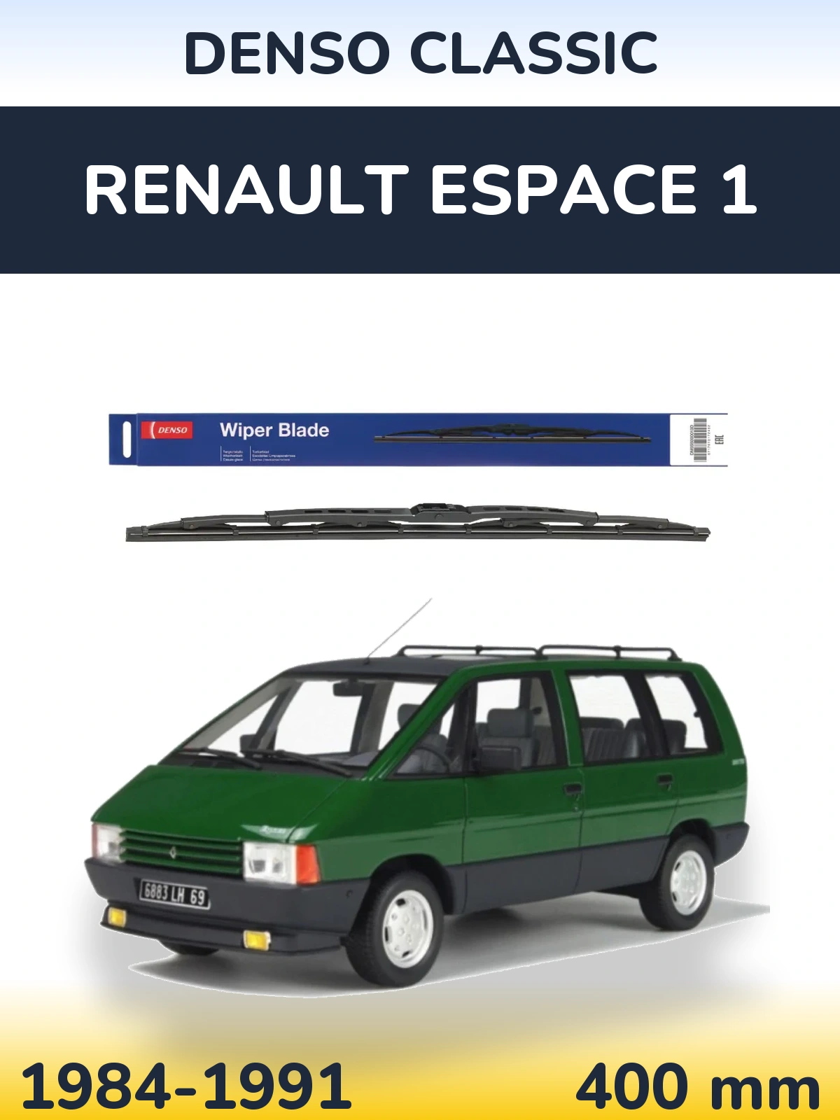 Задний дворник Denso Classic 400 мм для Renault Espace 1 1984-1991