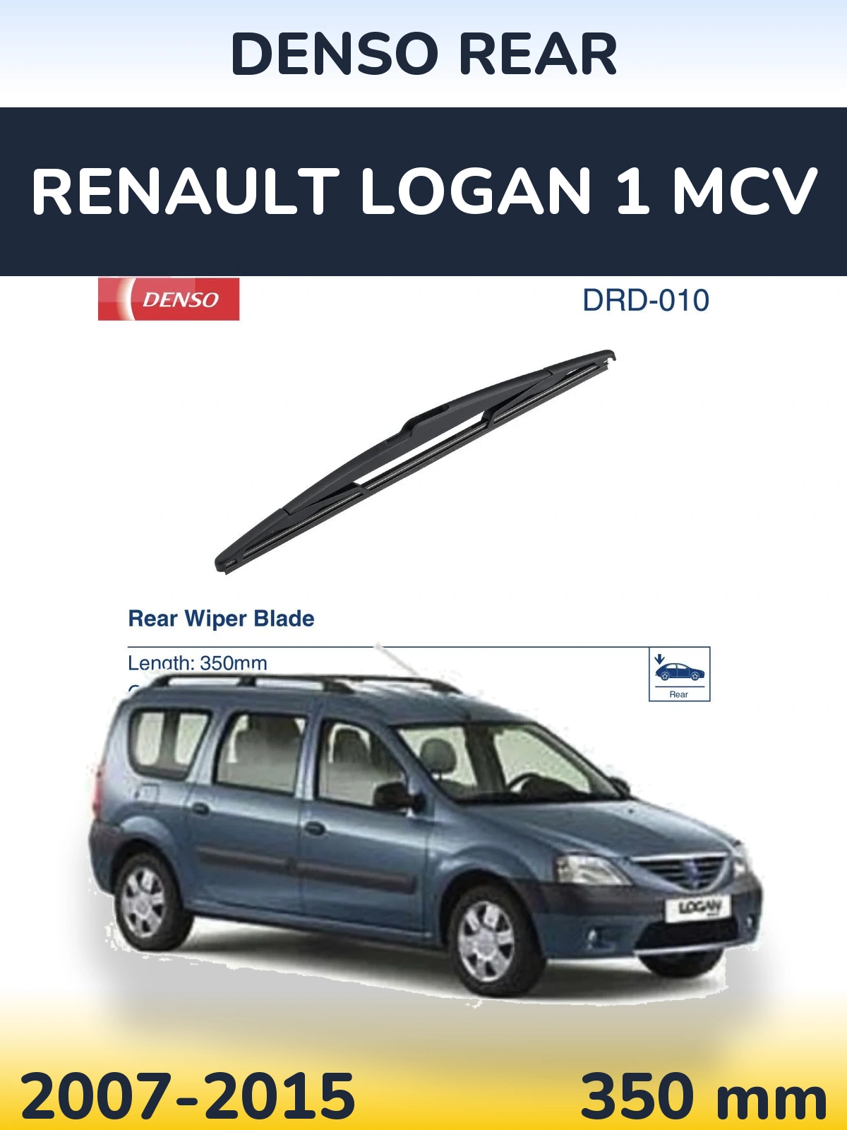 Zadní stěrač Denso Rear 350 mm pro Renault Logan 1 MCV 2007-2015