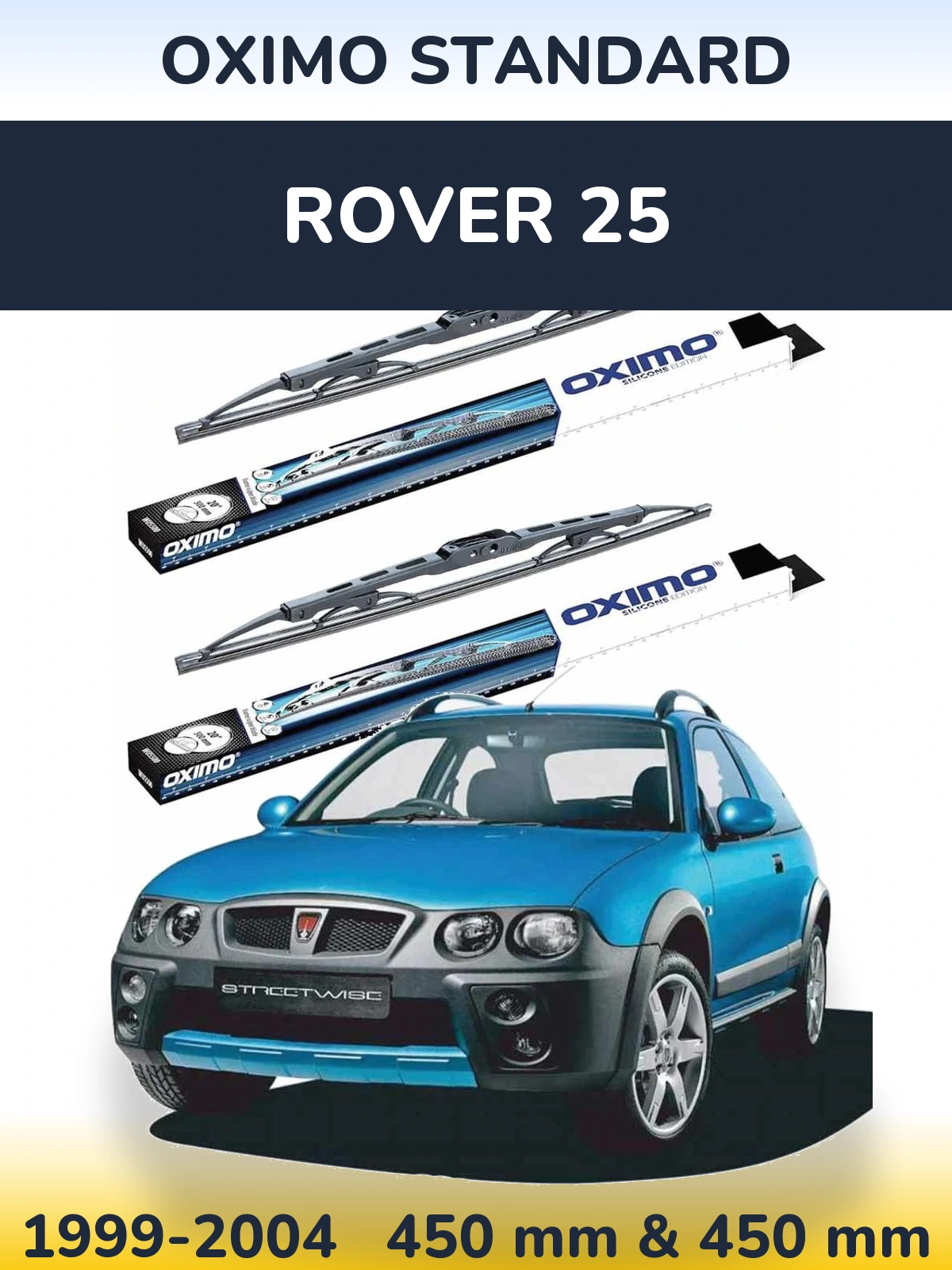 Комплект передніх щіток Oximo Standard 450 & 450 мм для Rover 25 1999-2004
