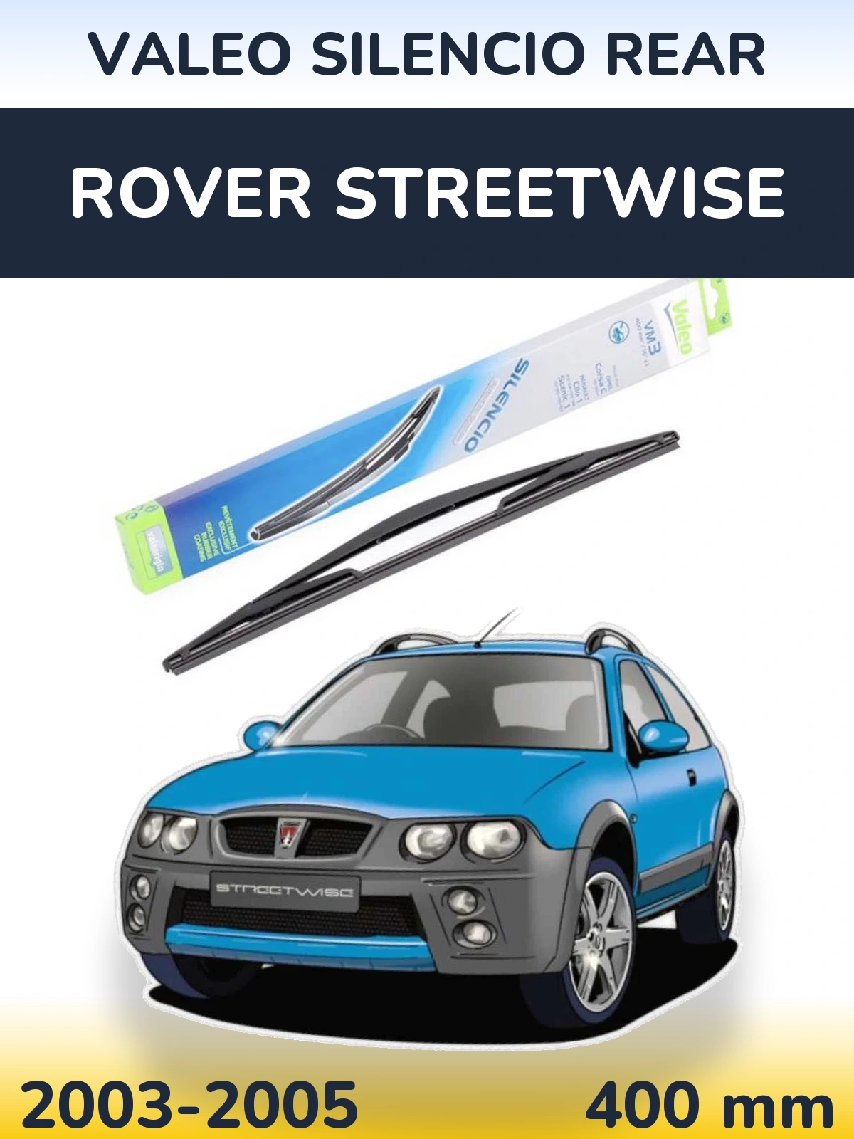 Zadní stěrač Valeo Silencio Rear 400 mm pro Rover Streetwise 2003-2005
