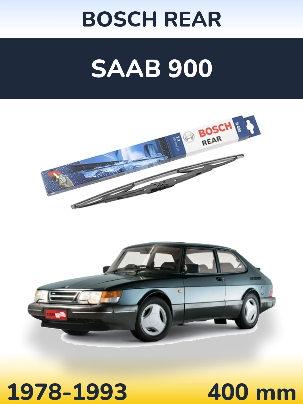 Zadní stěrač BOSCH Rear 400 mm pro SAAB 900 1978-1993