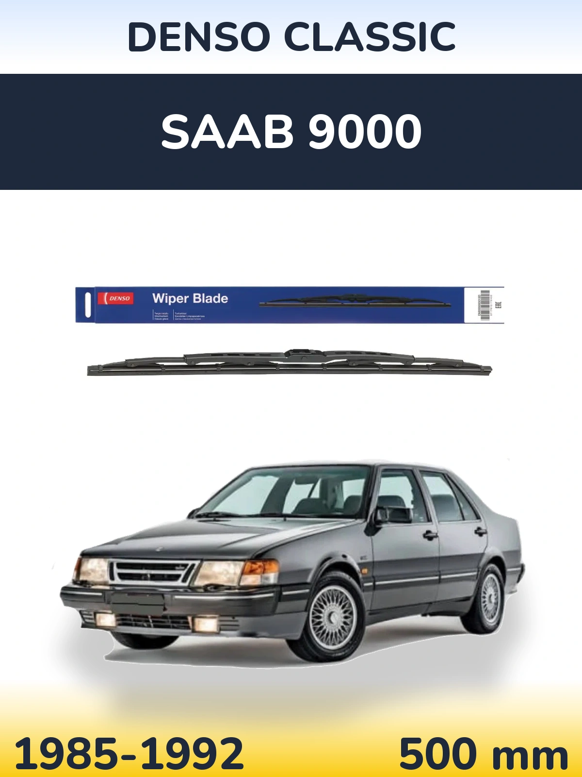 Zadní stěrač Denso Classic 500 mm pro SAAB 9000 1985-1992