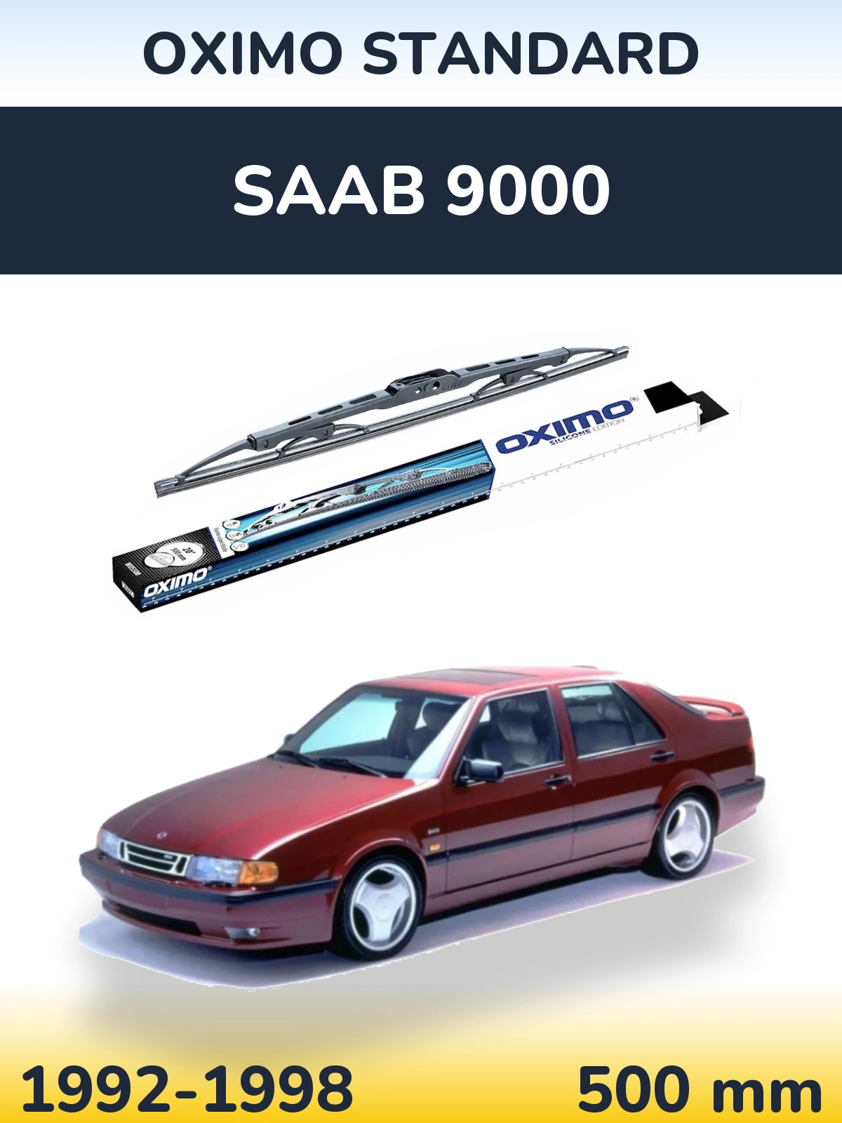 Zadní stěrač Oximo Standard 500 mm pro SAAB 9000 1992-1998