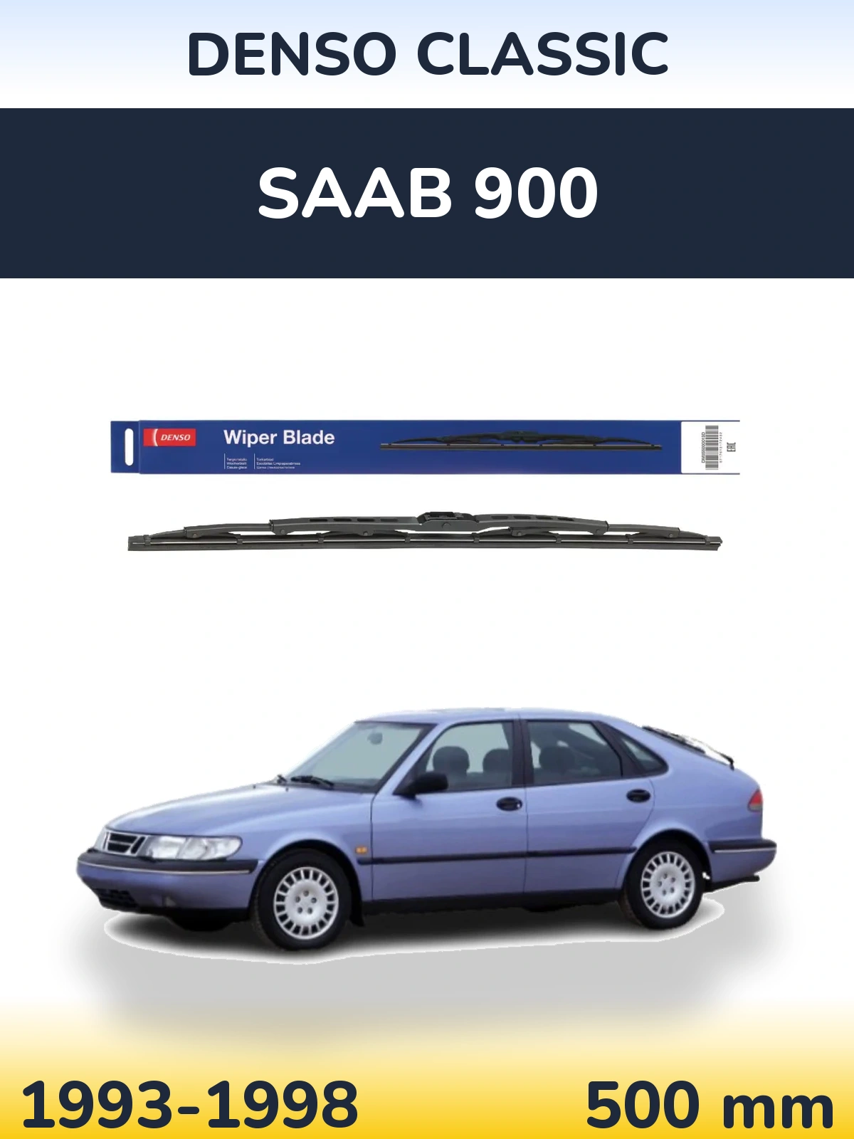 Задня щітка Denso Classic 500 мм для SAAB 900 1993-1998